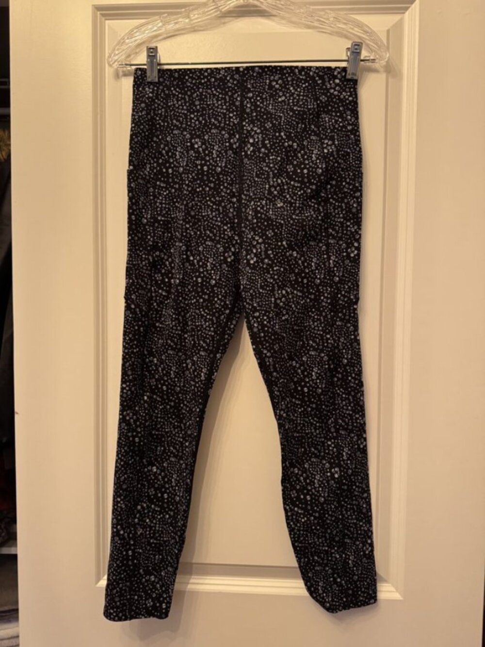 Sweaty Betty Power 7/8 Leggings Black Blue Speckle Sz M